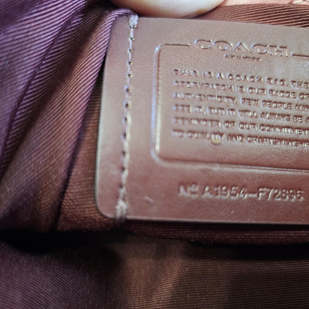 Coach Crossbody Pink, Tan & Red Like New - Picture 6 of 10